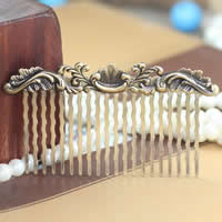 Sárgaréz Dekoratív Hair Comb keresése, Fésű, antik bronz színű bevonattal, nikkel, ólom és kadmium mentes, 75x42x35mm, 50PC-k/Lot, Által értékesített Lot