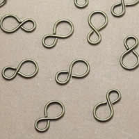 Messing S Form Verschluss, antike Bronzefarbe plattiert, frei von Nickel, Blei & Kadmium, 10mm, 1000PCs/Menge, verkauft von Menge