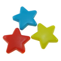 Opaque Acrylic Beads Star solid color mixed colors Approx 2mm Approx Sold By Bag