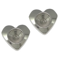 Stainless Steel cabochon Setting, Nehrđajući čelik, Srce, izvorna boja, 7.50x7.50x2mm, Unutarnji promjer:Približno 4mm, 500računala/Lot, Prodano By Lot