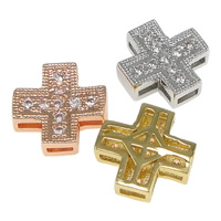 Ciúbach Zirconia coirníní Prás Micrimhilseogra réiteodh, Cross, plátáilte, micrea réiteach zirconia ciúbach & log, dathanna níos mó le haghaidh rogha, nicil, luaidhe & caidmiam saor in aisce, 12x12x4mm, Poll:Thart 3x1mm, 30ríomhairí pearsanta/Mála, Díolta De réir Mála