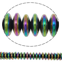 Niet-magnetische Hematiet kralen, Rondelle, kleurrijke vergulde, verschillende grootte voor keus, meer kleuren voor de keuze, Gat:Ca 2mm, Lengte Ca 15.7 inch, Verkocht door Lot