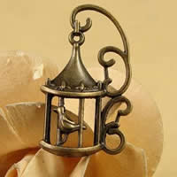 Zinc Alloy Pendants Cage antique bronze color plated nickel lead & cadmium free Approx 1.5-2.5mm Sold By Bag