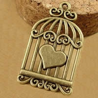 Zinc Alloy Pendants Cage antique bronze color plated nickel lead & cadmium free Approx 1.5-2.5mm Sold By Bag