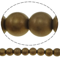 Niet-magnetische Hematiet kralen, Ronde, frosted, koffie kleur, 10mm, Gat:Ca 2mm, Lengte Ca 15.7 inch, 10strengen/Lot, Ca 47/Strand, Verkocht door Lot