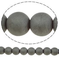 Perles hématites amagnétiques, hématite non magnétique, Rond, normes différentes pour le choix & givré, gris, Trou:Environ 2mm, Longueur Environ 15.7 pouce, Vendu par lot