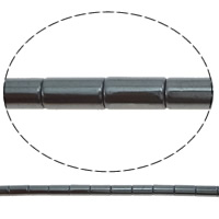 Niet-magnetische Hematiet kralen, Buis, verschillende grootte voor keus, zwart, Gat:Ca 1mm, Lengte Ca 15.7 inch, Verkocht door Lot