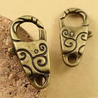 Zinc Alloy Lobster Clasp antique bronze color plated nickel lead & cadmium free Approx 1.5-2.5mm Sold By Bag