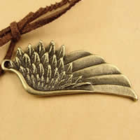 Wing Shaped Zinc Alloy Pendants antique bronze color plated nickel lead & cadmium free Approx 1.5-2.5mm Sold By Bag