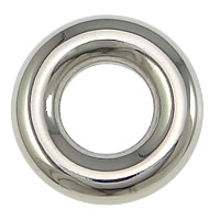 Rustfrit stål Linking Ring, Stainless Steel, Donut, oprindelige farve, 15x4mm, Solgt af PC