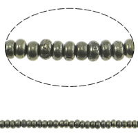 Niet-magnetische Hematiet kralen, Rondelle, verschillende grootte voor keus, oorspronkelijke kleur, Gat:Ca 1mm, Lengte Ca 15.5 inch, Verkocht door Lot