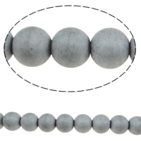 Perles hématites amagnétiques, hématite non magnétique, Rond, normes différentes pour le choix & givré, gris, Trou:Environ 2mm, Longueur Environ 15.5 pouce, Vendu par lot