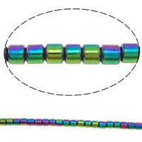 Nicht-magnetische Hämatit Perlen, Non- magnetische Hämatit, Zylinder, plattiert, verschiedene Größen vorhanden, keine, Bohrung:ca. 1mm, Länge ca. 15.5 ZollInch, verkauft von Menge