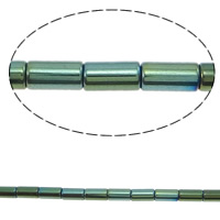 Coirníní Hematite Neamh-maighnéadach, Colún, plátáilte, méid éagsúla do rogha, dathanna níos mó le haghaidh rogha, Poll:Thart 1mm, Fad Thart 15.5 Inse, Díolta De réir Lot