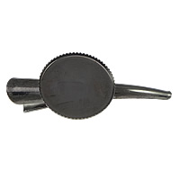 Sárgaréz Hair Clip eredményei, Plumbum fekete színű bevonattal, nikkel, ólom és kadmium mentes, 48.50x21x16mm, Belső átmérő:Kb 21mm, 200PC-k/Lot, Által értékesített Lot