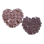 Perline resina in strass, Cuore, con strass, nessuno, 13x11mm, Foro:Appross. 2mm, 100PC/lotto, Venduto da lotto