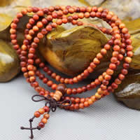 108 Mala Beads Hua Qinan Wood with nylon elastic cord Round & Buddhist jewelry &  Sold By Lot