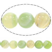 Prirodni Zeleni ahat perle, Green Agate, Krug, 10mm, Rupa:Približno 1.5mm, Dužina Približno 15 inčni, 10pramenovi/Lot, Prodano By Lot