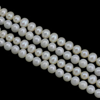 Potatis odlad sötvattenspärla pärlor, Freshwater Pearl, naturlig, fler färger för val, Grade AAA, 5-5.5mm, Hål:Ca 0.8mm, Såld Per Ca 15 inch Strand