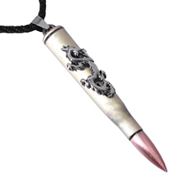 Zinc Alloy Jewelry Necklace with Nylon Cord Bullet plated nickel lead & cadmium free Length Approx 18 Inch Sold By Lot