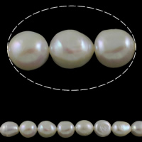 Grânulos de pérolas  cultivadas de água doce de forma de borroco, Pérolas de água doce, Barroco, naturais, branco, Grade AAA, 11-12mm, Buraco:Aprox 0.8mm, vendido para Aprox 15.7 inchaltura Strand