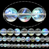 Glass Beads Round half-plated Approx 1mm Sold By Lot