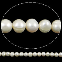 Krumpir Kulturan Slatkovodni Pearl perle, prirodan, bijel, 8-9mm, Rupa:Približno 0.8-1mm, Prodano Per Približno 14.3 inčni Strand