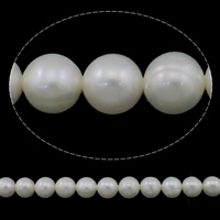 Grânulos pérolas cultivads de água doce, Pérolas de água doce, Batata, naturais, branco, Grade AA, 8-9mm, Buraco:Aprox 0.8mm, vendido para Aprox 15 inchaltura Strand