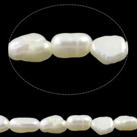 Barokní kultivované sladkovodní perle, Sladkovodní Pearl, Baroko, přírodní, bílý, Grade, 4-5mm, Otvor:Cca 0.8mm, Prodáno za Cca 15 inch Strand