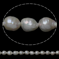 Slatkovodni Kulturan jezgrom Pearl perle, Kulturan Slatkovodni jezgrom Pearl, Keishi, prirodan, bijel, 9-11mm, Rupa:Približno 0.8mm, Prodano Per Približno 15.5 inčni Strand