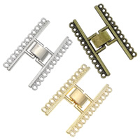 Zink Alloy Fold Over Lås, plated, 12 - sträng, fler färger för val, nickel, bly och kadmium gratis, 23x38x4mm, Hål:Ca 1mm, 150PC/Lot, Säljs av Lot