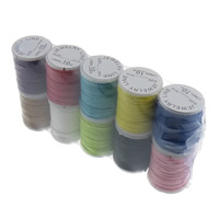 Fil ciré  , Nylon polypropylène, avec bobine plastique, couleurs mélangées, 1mm, Longueur Environ 80 m, 10PC/lot, Vendu par lot