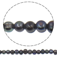 Kartoffel ferskvandskulturperle Beads, Ferskvandsperle, malakitgrønt, Grade AA, 10-11mm, Hole:Ca. 2.5mm, Solgt Per Ca. 15 inch Strand