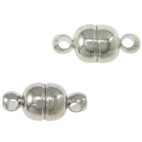 Zinc Alloy Magnetic Clasp Oval plated single-strand nickel lead & cadmium free Approx 1mm Sold By Lot