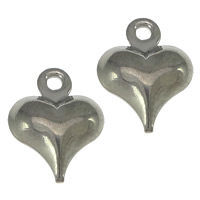 Nerezové Extender řetěz Drop, Nerez, Srdce, Původní barva, 8x10x3mm, Otvor:Cca 1mm, 300PC/Lot, Prodáno By Lot