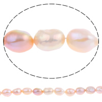 Barokna Kulturan Slatkovodni Pearl perle, prirodan, roze, 10-11mm, Rupa:Približno 0.8mm, Prodano Per Približno 15.3 inčni Strand