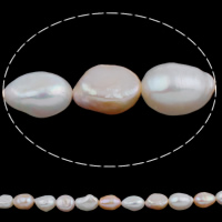 Perles nacres baroques de culture d'eau douce , perle d'eau douce cultivée, naturel, couleurs mélangées, 11-12mm, Trou:Environ 0.8mm, Vendu par Environ 15.7 pouce brin