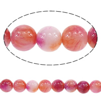 Contas de vidro de moda, Roda, jade persa imitação, rosa, 6mm, Buraco:Aprox 0.8mm, comprimento Aprox 16 inchaltura, 20vertentespraia/Lot, Aprox 70/Strand, vendido por Lot