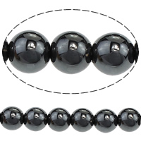 Perles hématites amagnétiques, hématite non magnétique, Rond, différentes qualités de choix, noire, 9mm, Trou:Environ 1.5mm, Longueur Environ 16 pouce, Vendu par lot