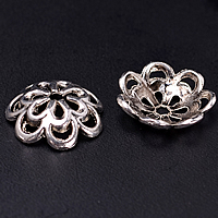 Zinc Alloy Bead Cap Flower antique silver color plated nickel lead & cadmium free Approx 2mm Sold By Lot