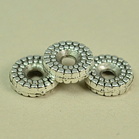 Zink Alloy Spacer Pärlor, Rondelle, antik silver pläterad, nickel, bly och kadmium gratis, 8mm, 1000PC/Lot, Säljs av Lot