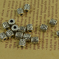 Zinc Alloy Tube Korálky, Zinek, Sloupec, starožitné barva postříbřená, nikl, olovo a kadmium zdarma, 5x5.50mm, Otvor:Cca 2mm, 1000PC/Lot, Prodáno By Lot