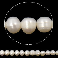 Krumpir Kulturan Slatkovodni Pearl perle, prirodan, bijel, 8-9mm, Rupa:Približno 0.8-1mm, Prodano Per Približno 14 inčni Strand