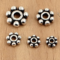 Thailand Sterling Silver Spacer Bead, Blomma, olika storlek för val, Säljs av Bag