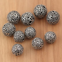 Thailand Sterling Silver Beads Round & hollow Sold By Bag