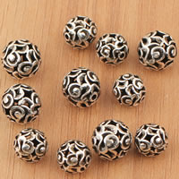 Thailand Sterling Silver Beads Round & hollow Sold By Bag