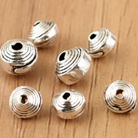 Bali Sterling Silver Beads, Tailandia, Rivoli Xilion, tamanho diferente para a escolha, vendido por Bag