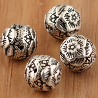 Ταϊλάνδη Sterling Silver Beads, Γύρος, 7.5mm, Τρύπα:Περίπου 1mm, 5PCs/τσάντα, Sold Με τσάντα