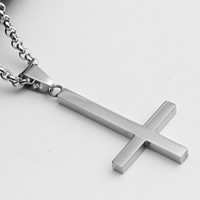 Stainless Steel Cross Pendants 316 Stainless Steel original color Approx 3-5mm Sold By Bag