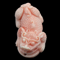 Giant Clam Beads Fluted Giant Mythical Wild Animal Carved pink Approx 1mm Sold By Lot